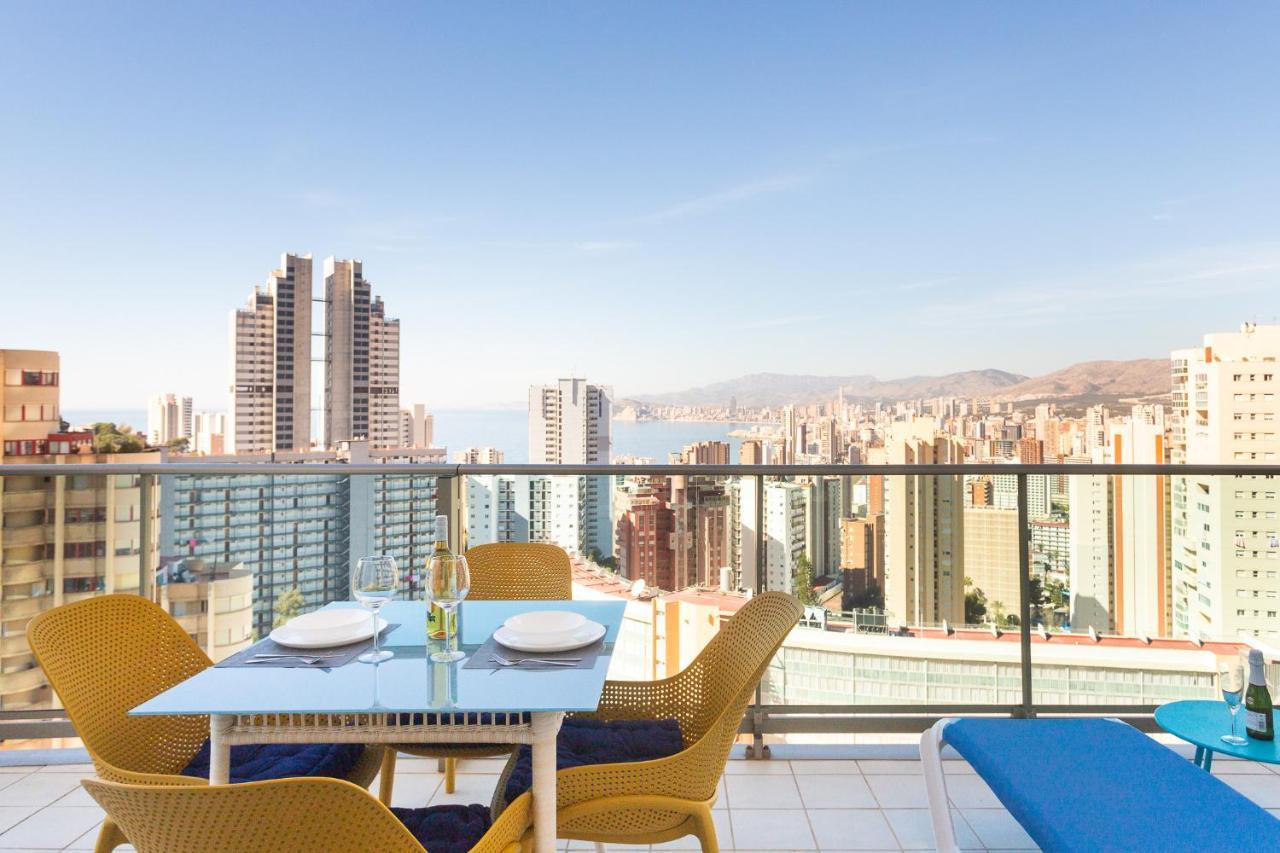 Appartamento Skyline 10 Gran Terraza Privada Con Vistas Espectaculares Benidorm Esterno foto